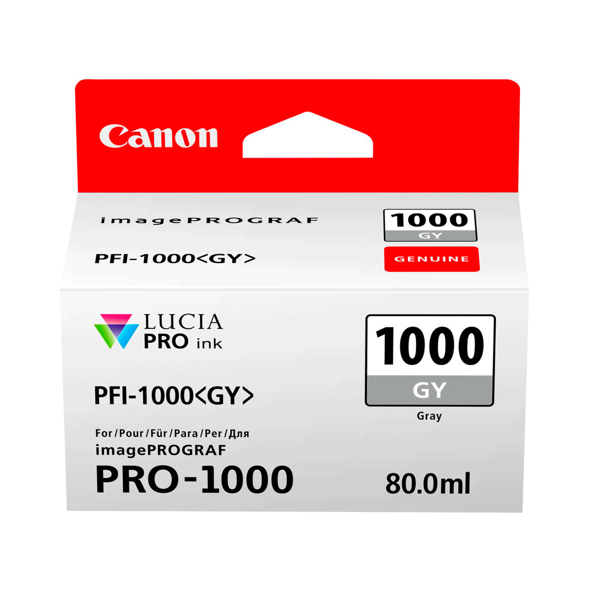 Canon PFI-1000GY grau mattschwarz 80ml Tinte für Canon imagePROGRAF PRO-1000 Canon PFI-1000GY grau mattschwarz 80ml Tinte für Canon imagePROGRAF PRO-1000