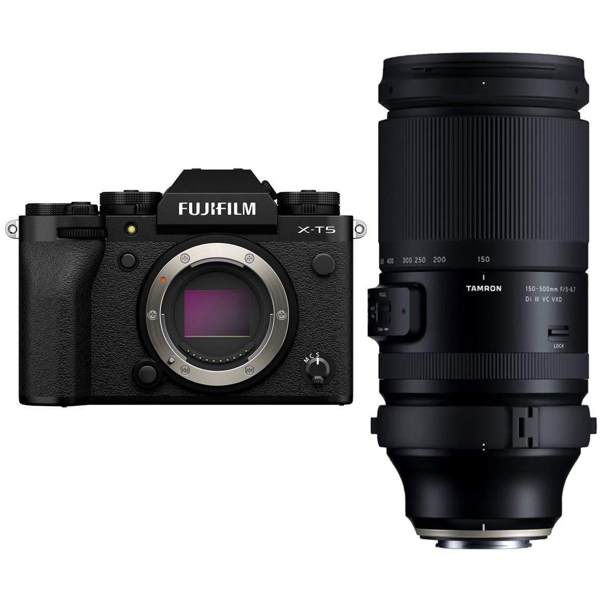 Fujifilm X-T5 Schwarz  + Tamron 150-500 mm 1:5,0-6,7 Di III VC VXD Fujifilm X