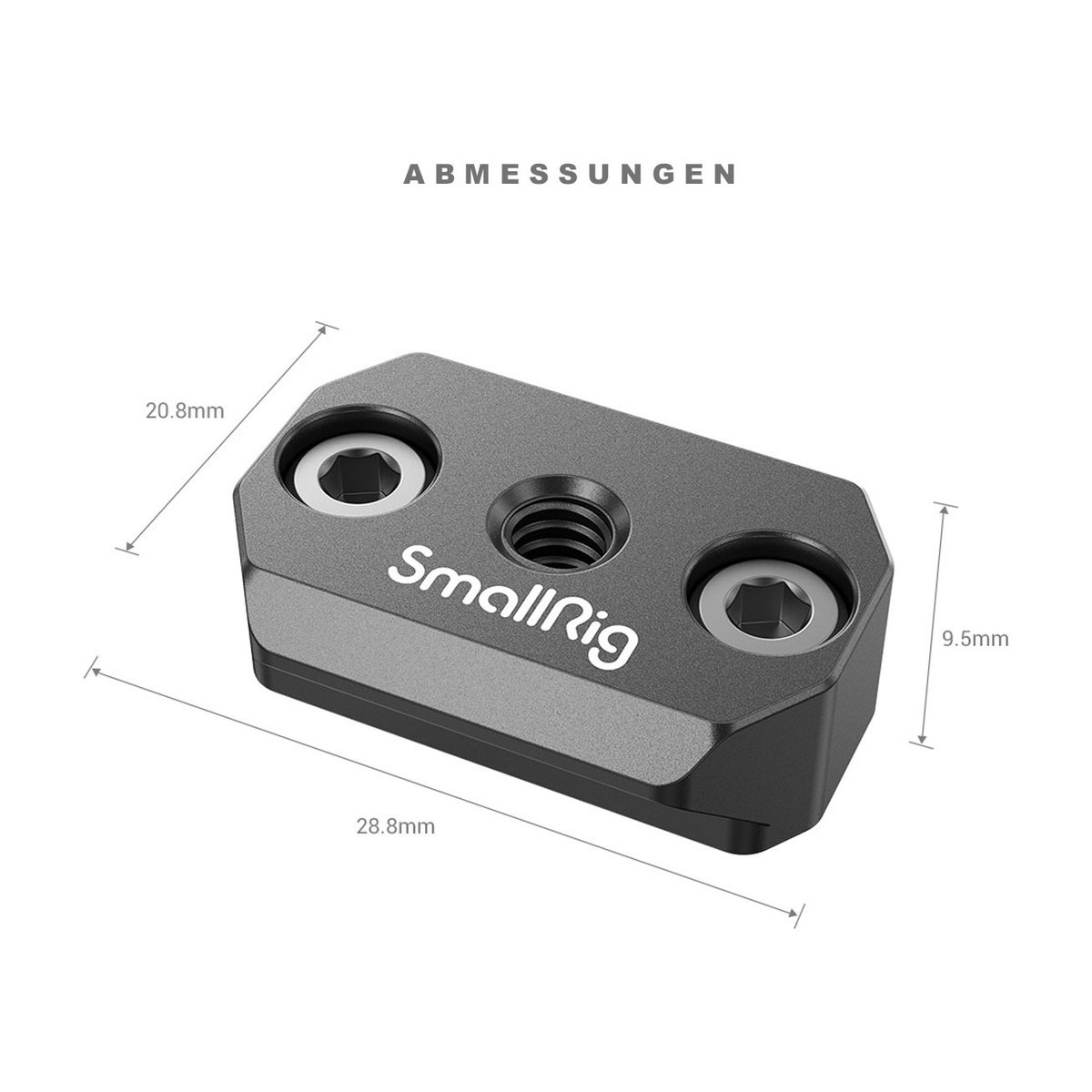 SmallRig 3032 NATO Schiene für DJI Ronin S/SC - Abmessungen des SmallRig Adapters