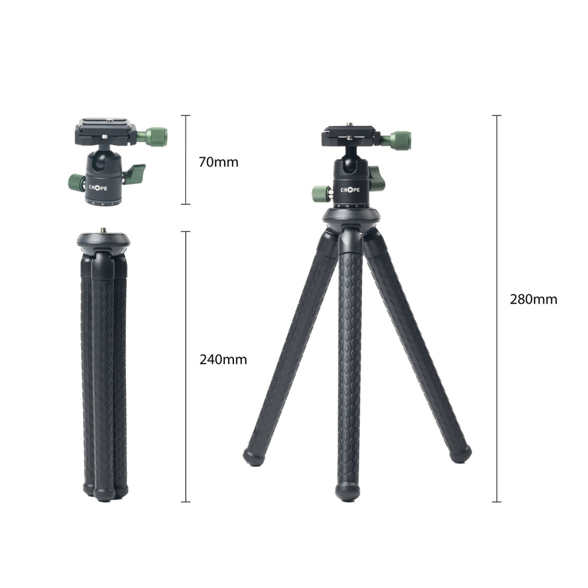 C-Rope Creatorpod flexibles Tischstativ Schwarz