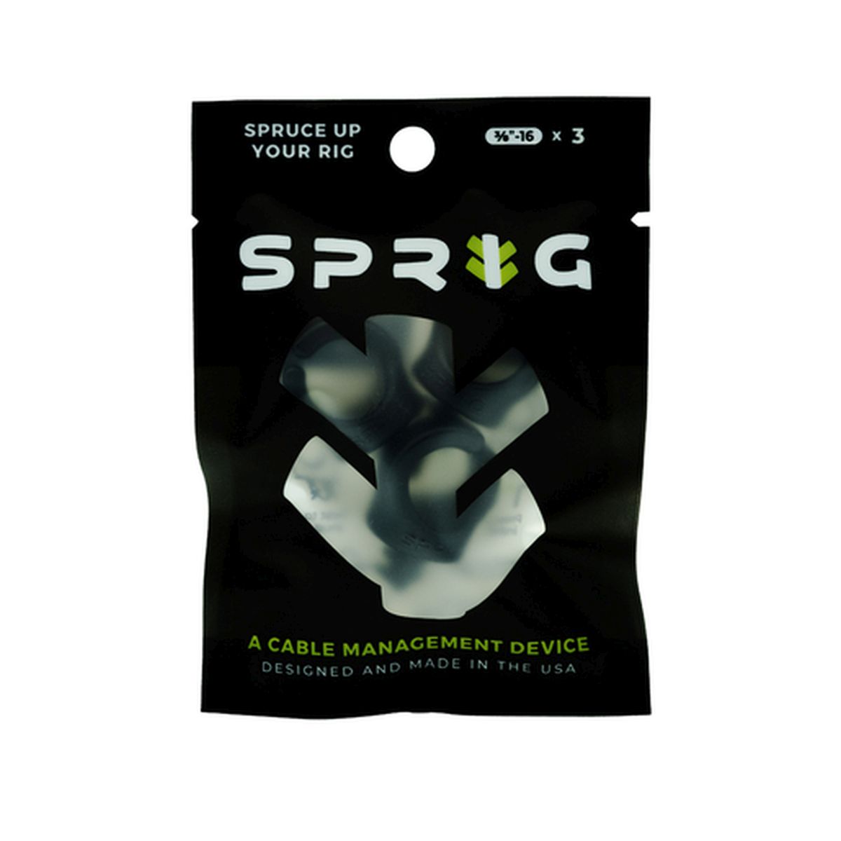 Sprig 3er Pack Black (3/8"-16) Kabel- Management