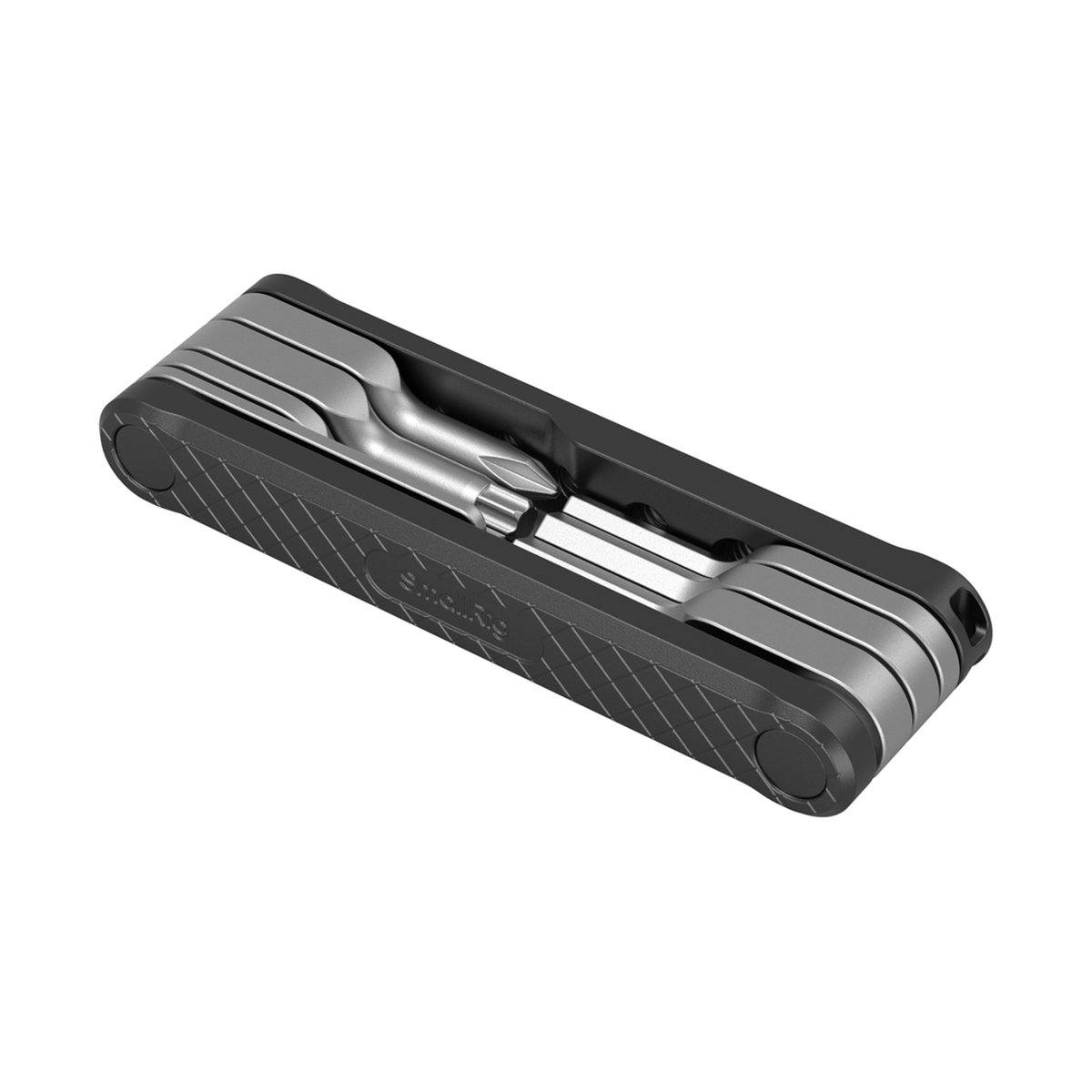 SmallRig 4681 Black, faltbares Multi-Tool Kit - Abgewinkelte Ansicht des geschlossenen Multitools mit verschiedenen Bits.