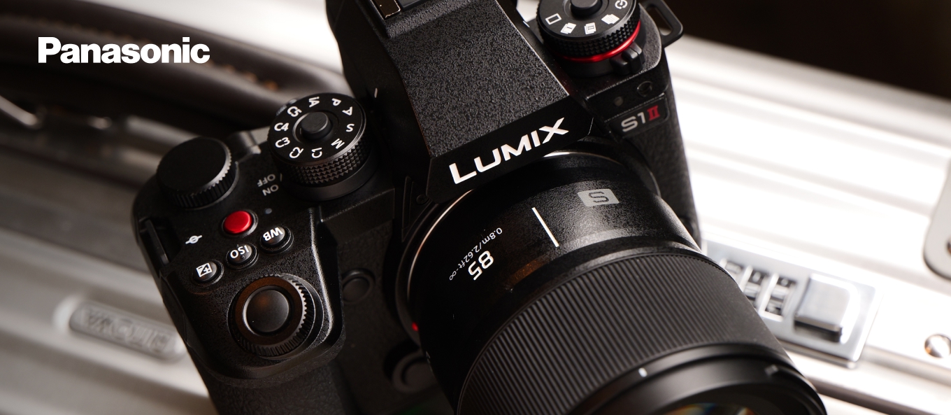 Panasonic S1 II – Vollformatkamera für professionelle Foto- und Videoaufnahmen Panasonic S1 II Banner mit Vollformatkamera für Foto und Video