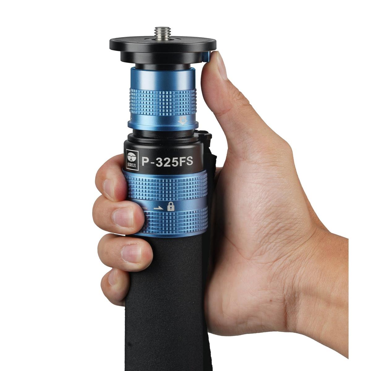SIRUI P-325FS Carbon Einbeinstativ 149,5 cm mit Standspinne + Videoneiger VH-10 