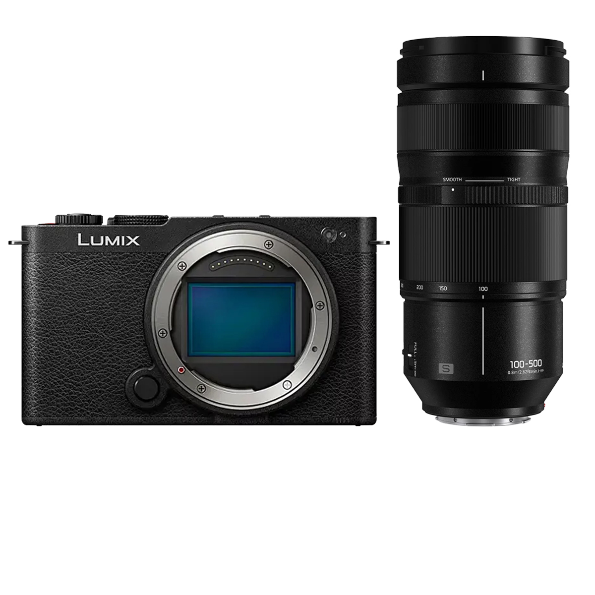 Panasonic Lumix DC-S9 Schwarz Systemkamera Vollformat & Panasonic 100-500 mm 1:5,0-7,1 S OIS Telezoomobjektiv