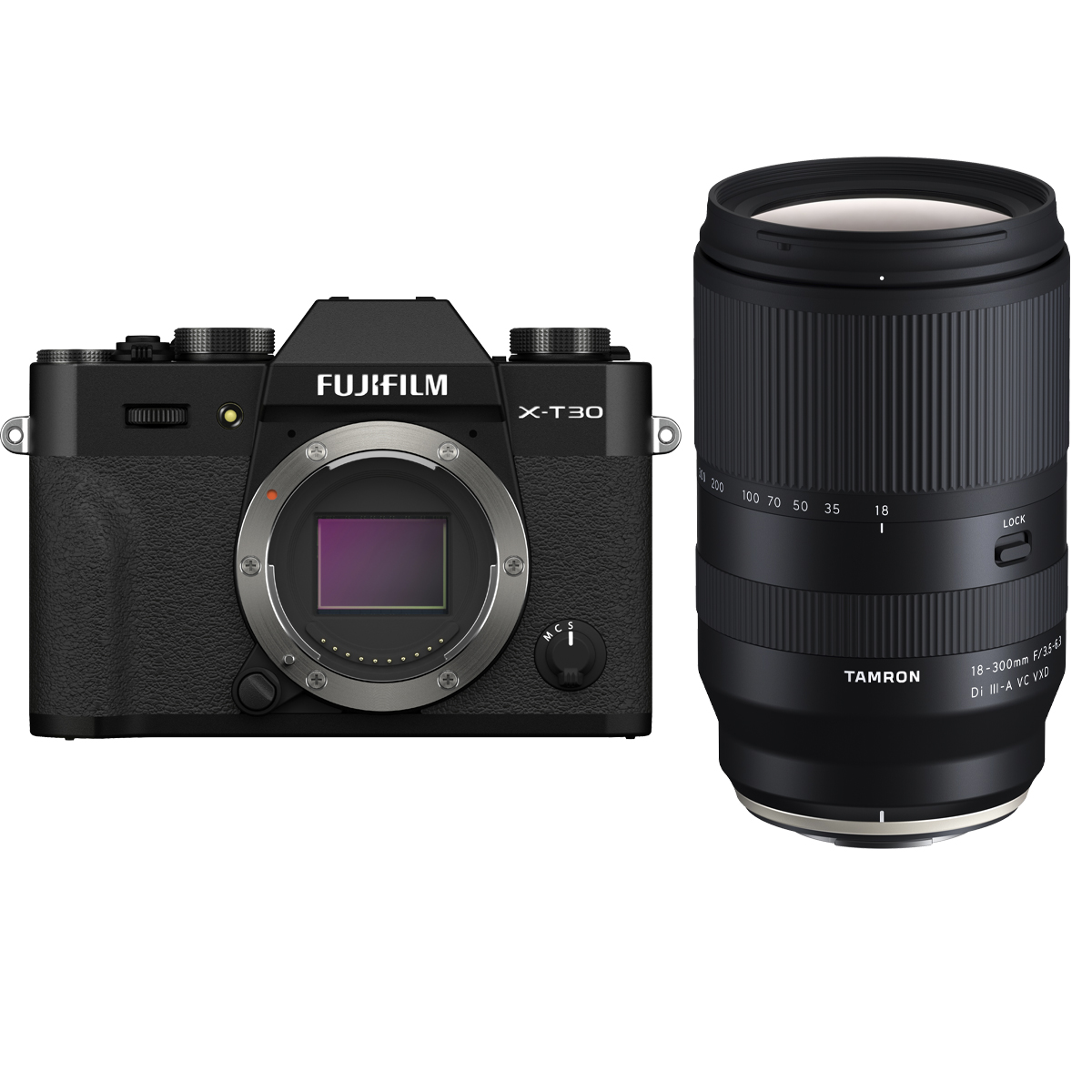Fujifilm X-T30 II schwarz + Tamron 18-300 mm 1:3,5-6,3 Di III-A VC VXD