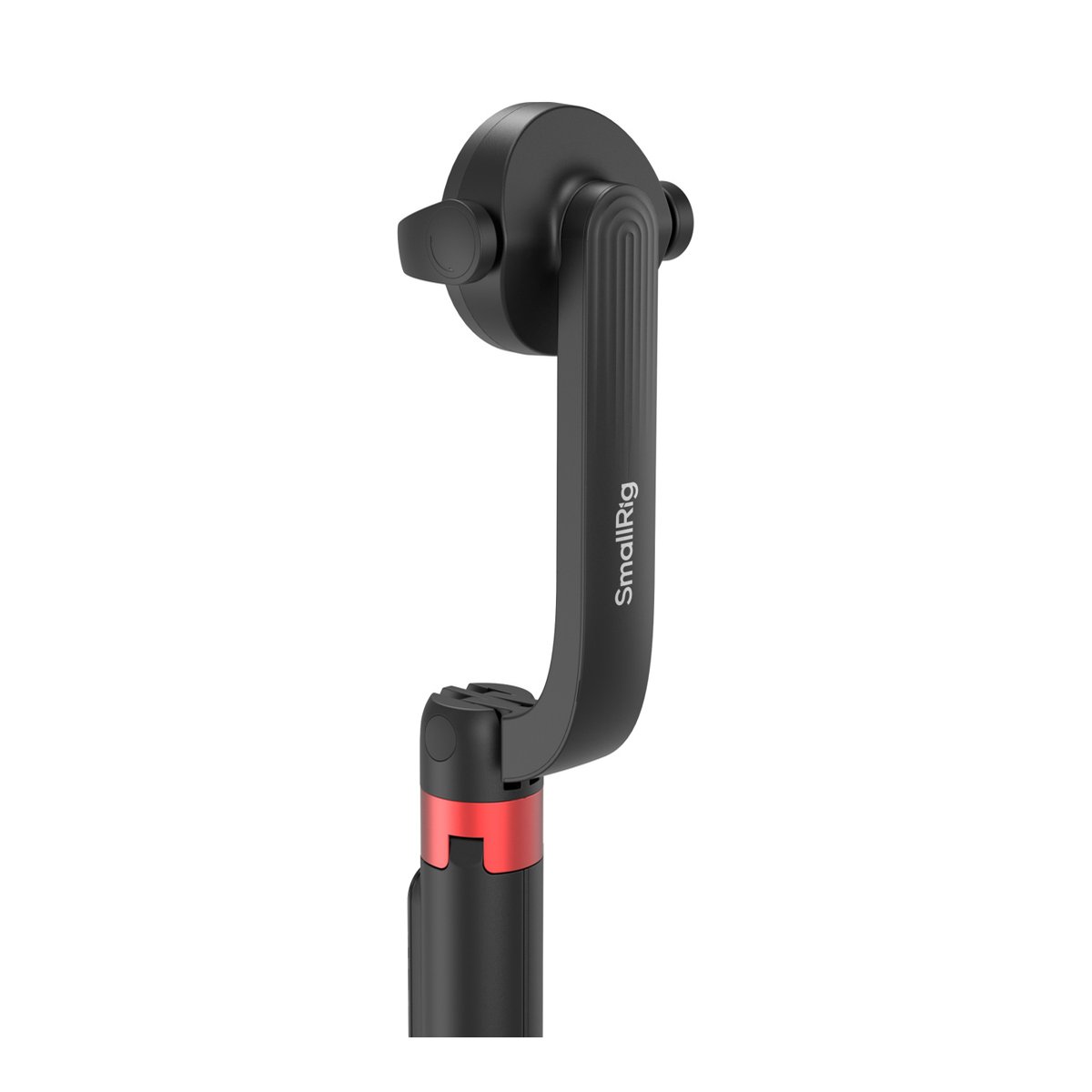 SmallRig 4731 ST-25 Pro schwarz Selfie Stick Stativ - Detailansicht SmallRig Haltearm mit rotem Akzent