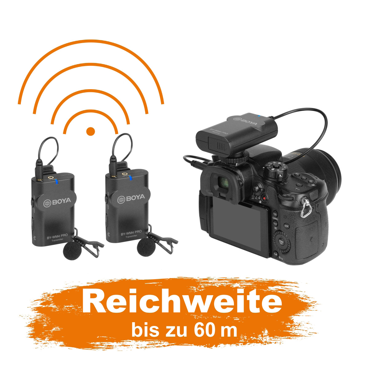 Walimex pro Boya WM4 Pro K-2 Mikrofon 3er Set