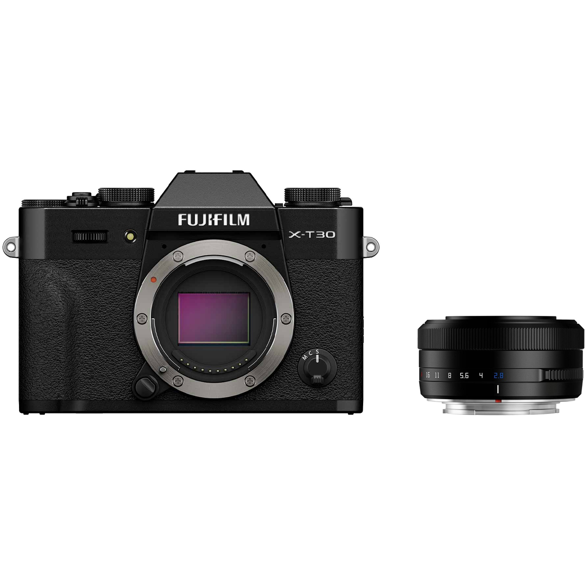 Fujifilm X-T30 III Schwarz mit TTArtisan 27 mm 1:2,8 AF Schwarz