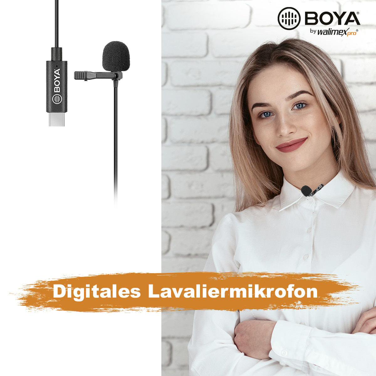 Walimex pro Boya M3 Ansteckmikrofon Typ USB-C
