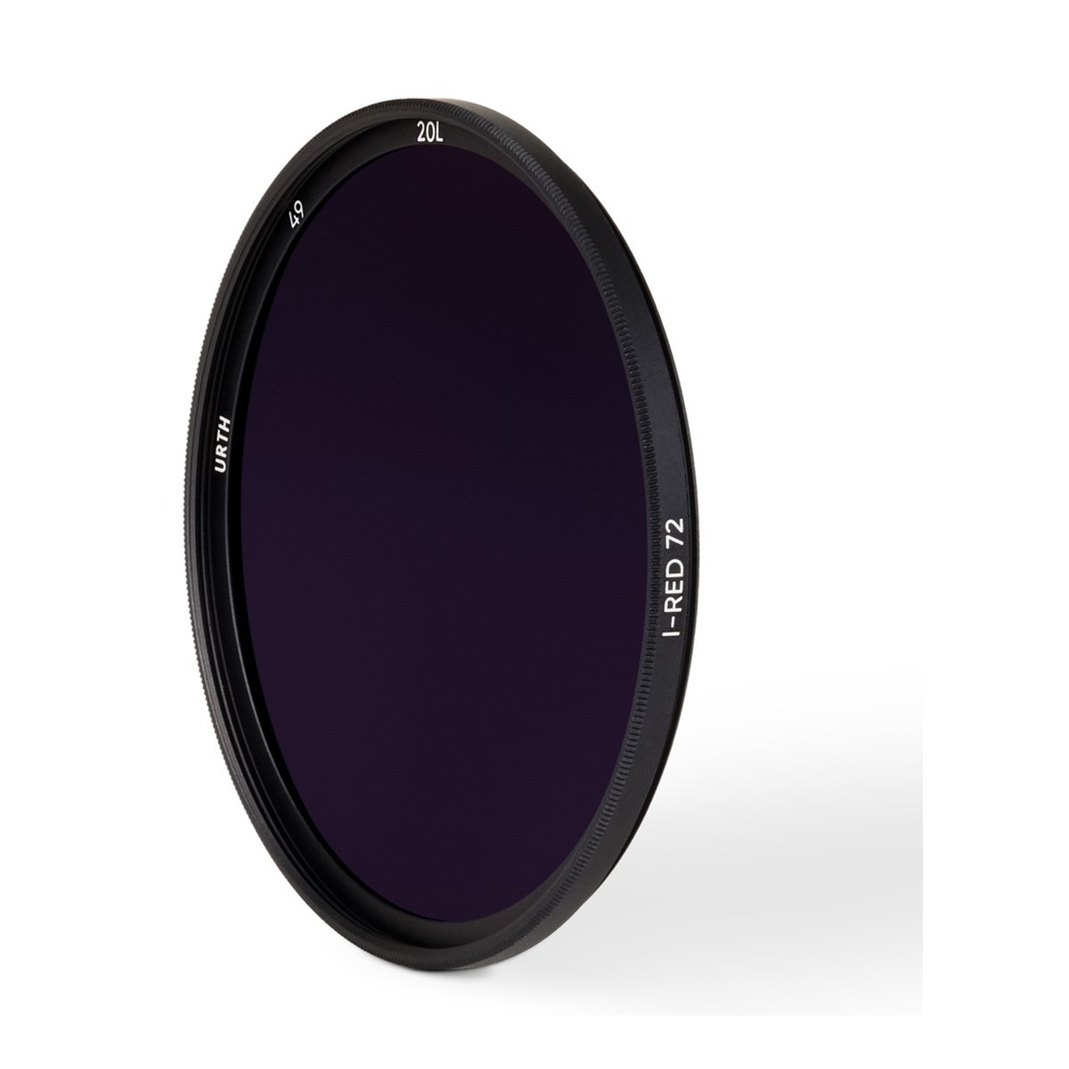 Urth 49mm Infrarot (R72) Objektivfilter (Plus+) - Frontansicht des Urth I-RED 72 Kamerafilters