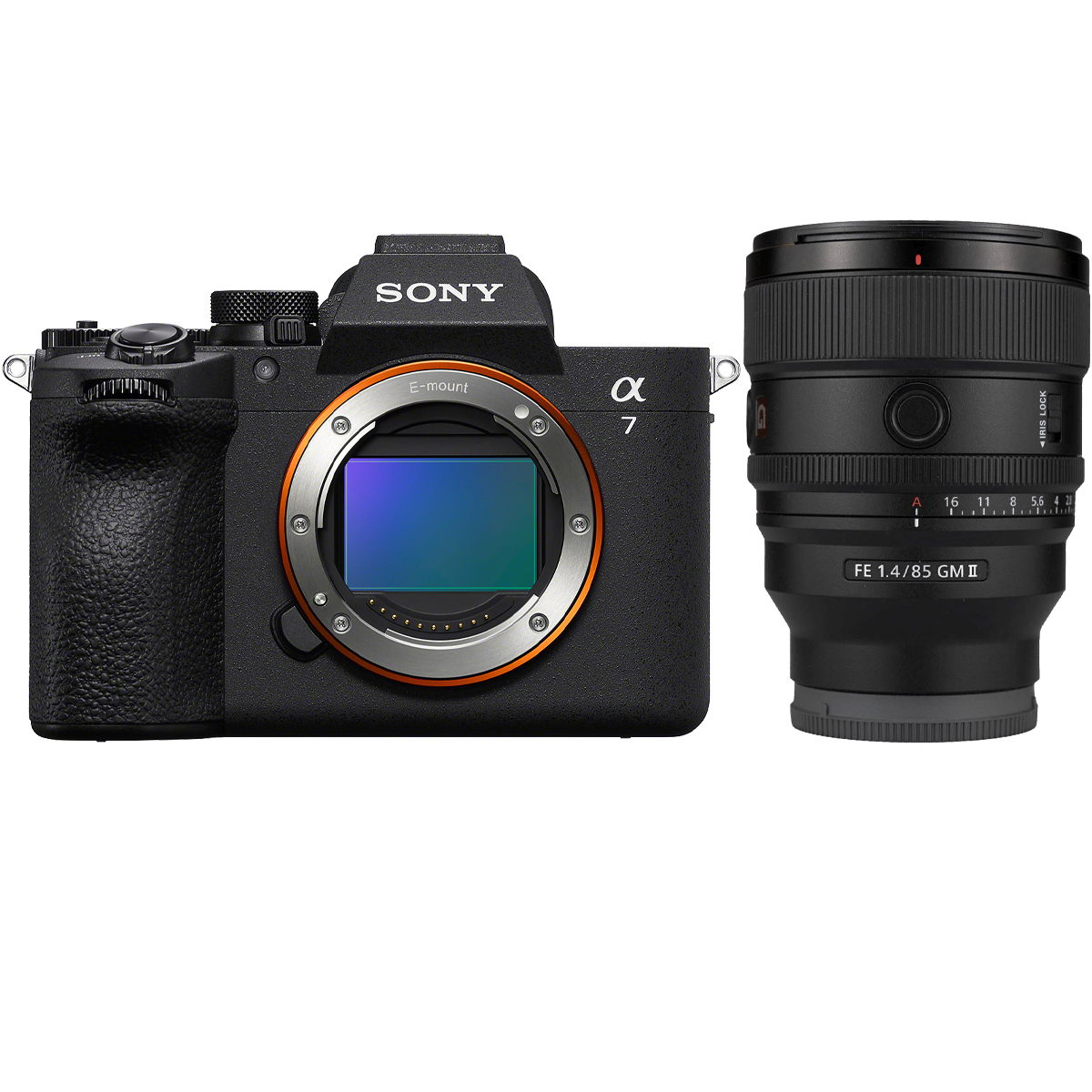 Sony Alpha 7V Gehäuse mit Sony 85 mm 1:1,4 FE GM II