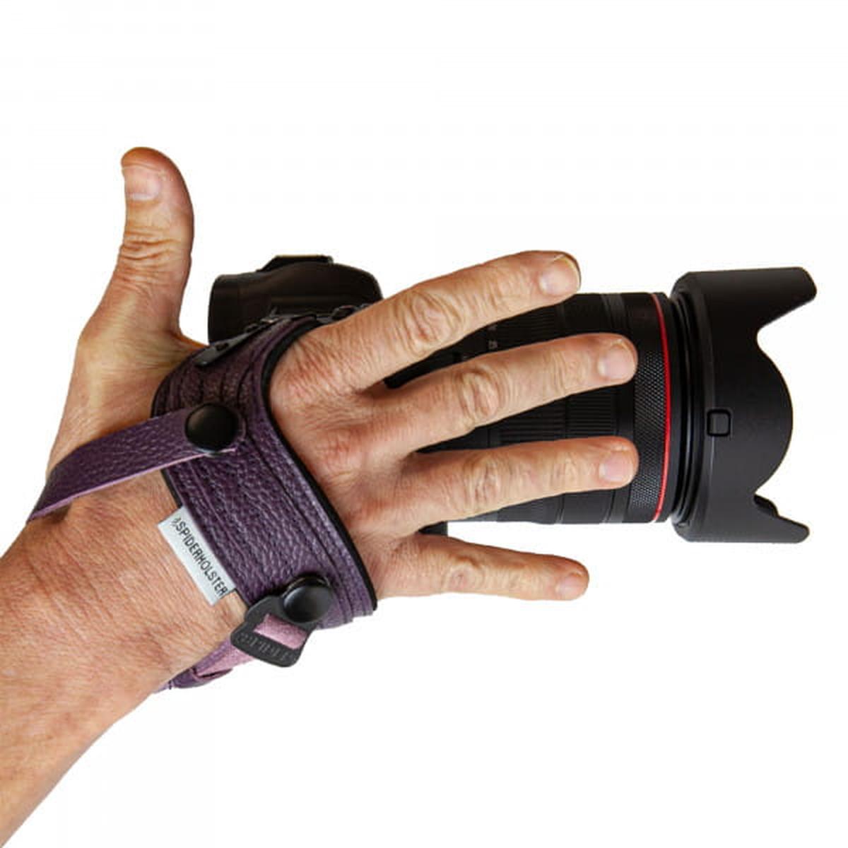 SpiderPro Hand Strap v2 Handschlaufe aus Leder - Rot
