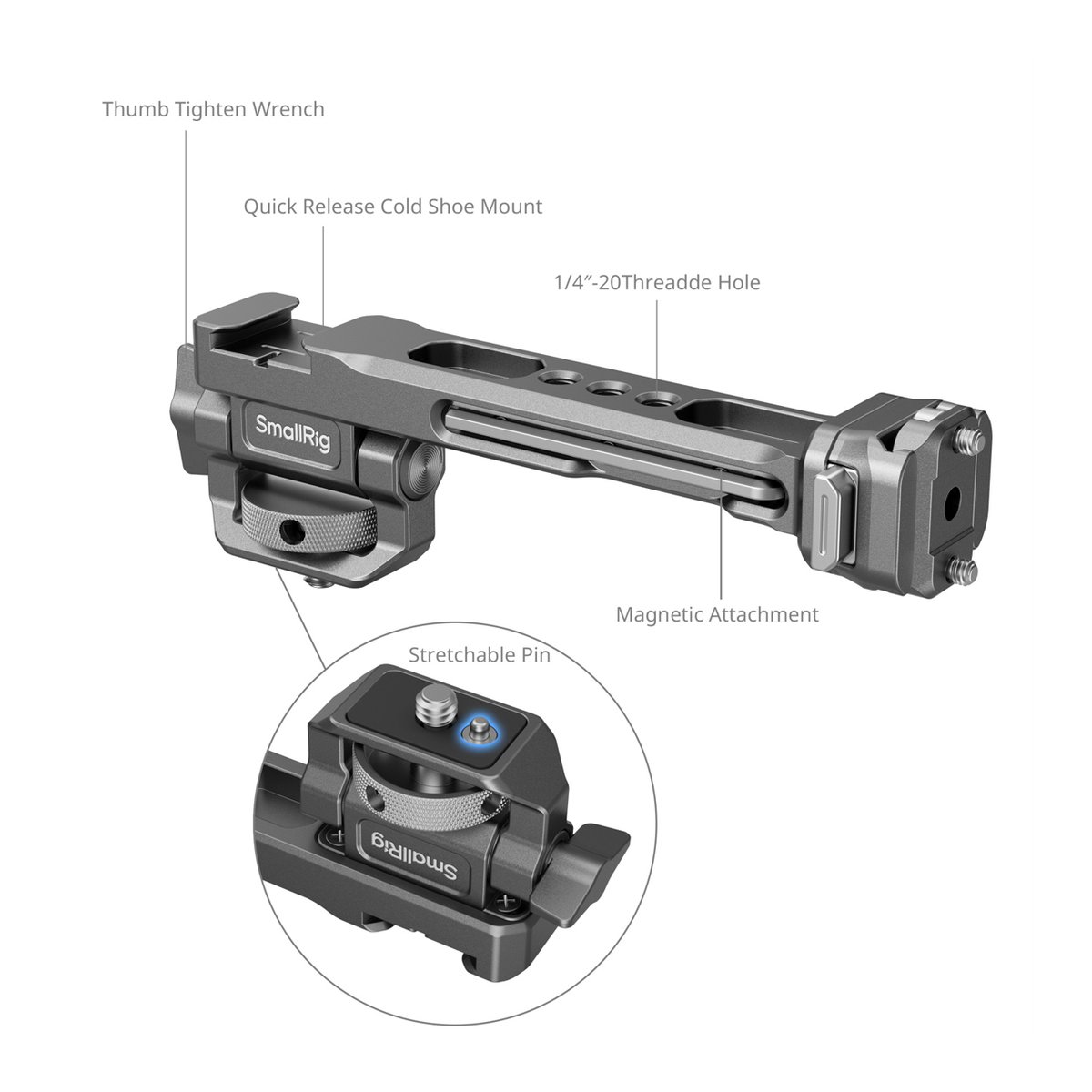 SmallRig 4637 HawkLock H21 Monitor Support für DJI Stabilizers - FUNKTIONSÜBERSICHT DES SMALLRIG BLITZSCHUHADAPTERS SmallRig 4637 HawkLock H21 Monitor Support für DJI Stabilizers - FUNKTIONSÜBERSICHT DES SMALLRIG BLITZSCHUHADAPTERS