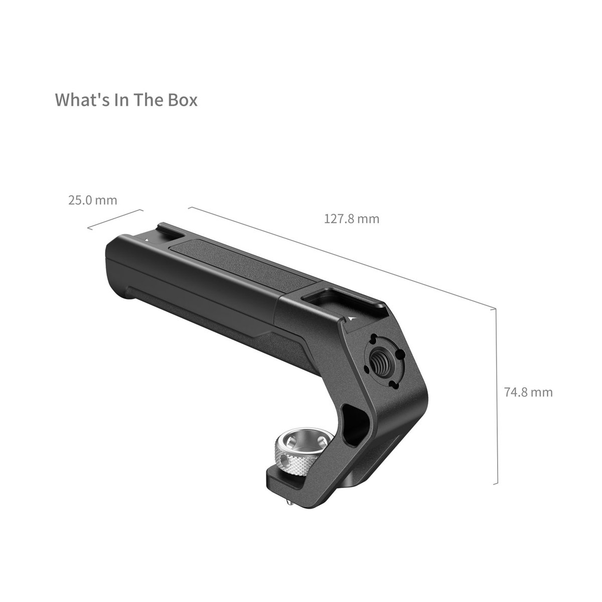 SmallRig 4757 ARRI Locating Top Handle (Tiny) - Lieferumfang: Top-Handle mit Abmessungen SmallRig 4757 ARRI Locating Top Handle (Tiny) - Lieferumfang: Top-Handle mit Abmessungen