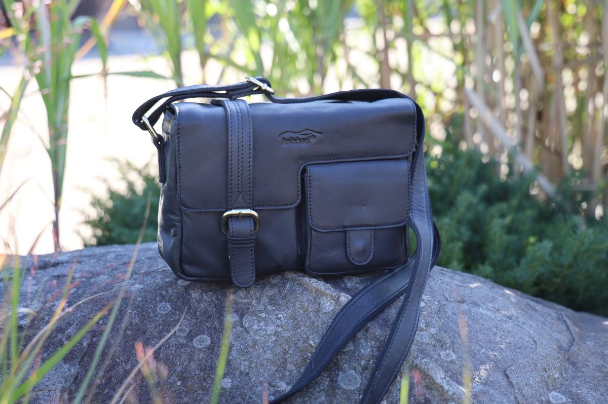 Kalahari KAAMA LS-31 Fototasche Nappaleder Schwarz